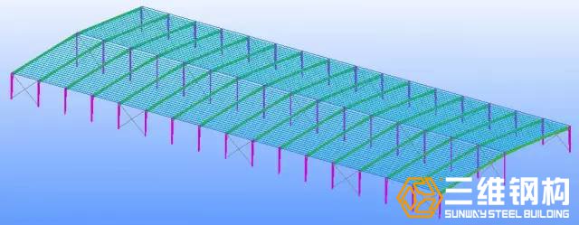 屋架安裝完成。